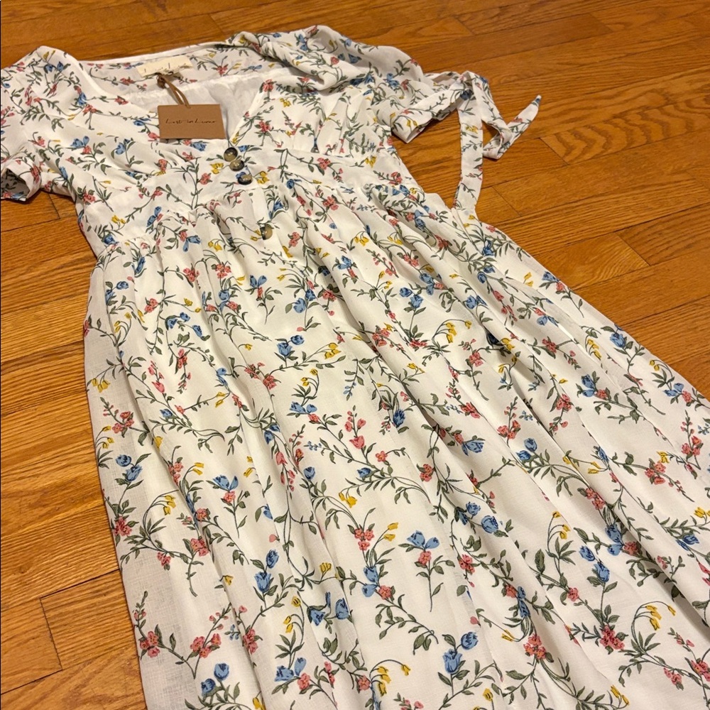 Lost in Lunar Floral Dress🩵 - Picture 3 of 8